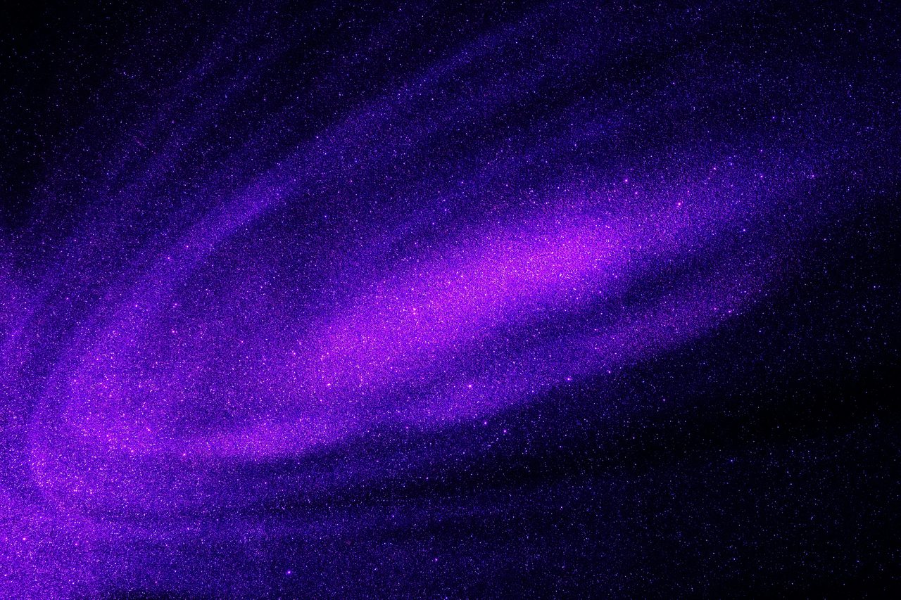 The Milky Way in a violet night sky